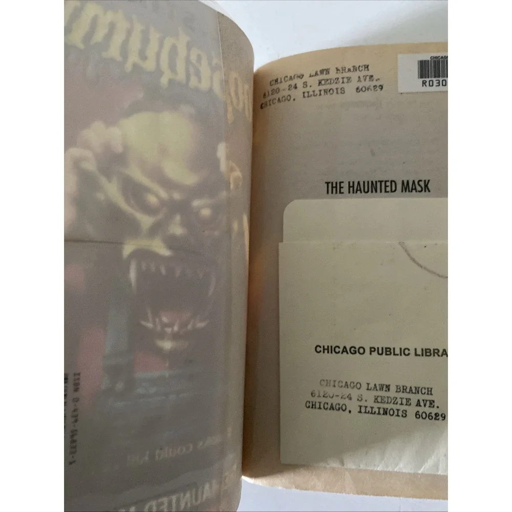 Vintage Goosebumps The Haunted Mask By R.L. Stine Paperback Chicago Libary 1993